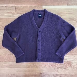 Abercrombie & Fitch Men's Fuzzy Cropped Cardigan